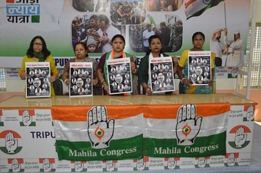 Congress held protest against increasing Crime against Women. TIWN Pic March 1